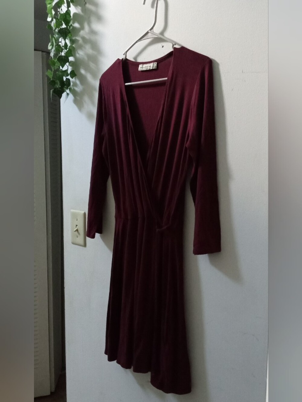 Abercrombie & Fitch Long-Sleeve Burgundy Dress